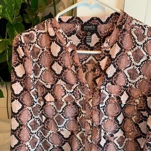 NY&Co. snake print blouse- long sleeve-SMALL